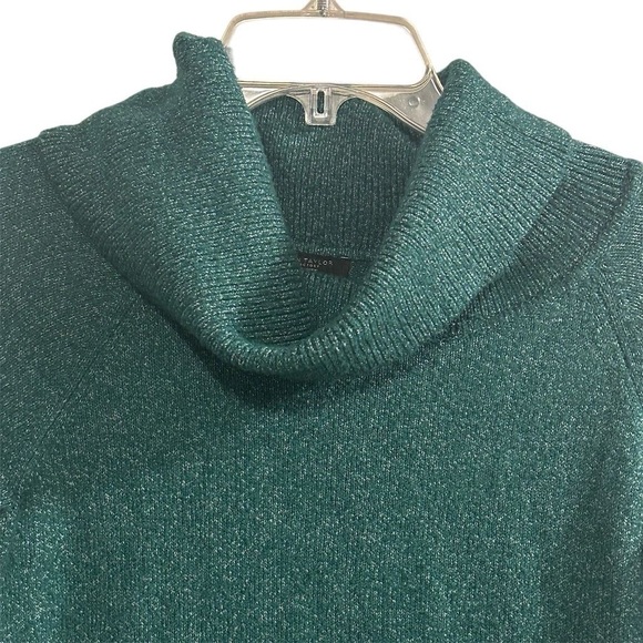 Ann Taylor Factory Petite XS Green Cowl Neck Pullover Sweater - Picture 3 of 10